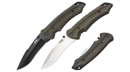 купите Нож складной SOG Kiku Folder Large Satin и Black TiNi / KU1011 - KU1012 в Челябинске