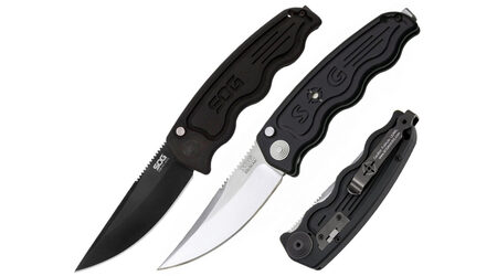 купите Нож автоматический SOG TAC Automatic Satin и Black TiNi / ST01 - ST02 в Челябинске
