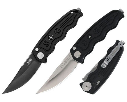 Купите автоматический складной нож SOG-TAC Mini Auto Satin и Black TiNi (ST10 - ST11) в Челябинске в нашем интернет-магазине