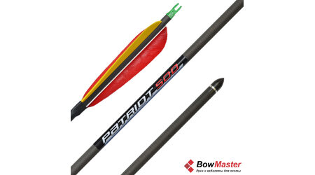купите Карбоновая стрела для лука Bowmaster Patriot 500 с натуральным оперением 5 дюймов в Челябинске