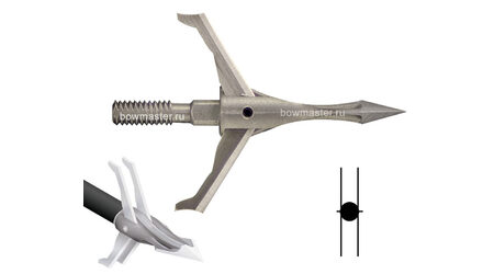 купите Охотничьи наконечники CarbonExpress F-15 Expandable Dual Blade раскрывающиеся, 100 гран, 5 лезвий (3 шт.) в Челябинске