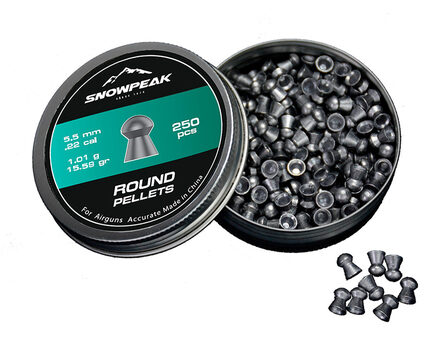 Купите cвинцовые пульки для пневматики SnowPeak Round калибр 5.5 мм в Челябинске в нашем магазине