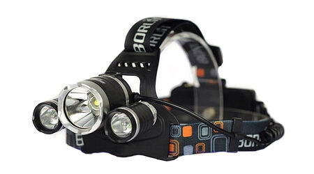 купите Светодиодный налобный фонарь Boruit HL-6633 (Cree XML T6 + 2 Q5) 1800 люмен в Челябинске