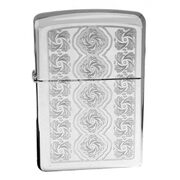 Зажигалка Zippo 28657 Elegant Swirls High Polish Chrome (зеркальный хром, оксидированный орнамент)
