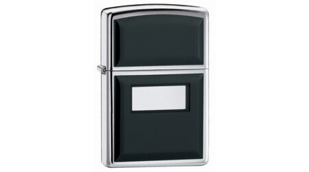 купите Зажигалка Zippo 355 Ultralite Black High Polish Chrome (зеркальный хром, накладки из черного пластика) в Челябинске